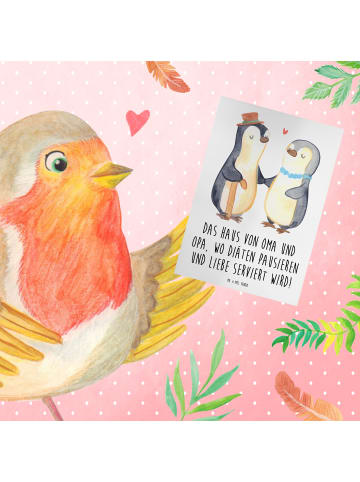 Mr. & Mrs. Panda babykarte Großelternliebe mit Spruch in Weiß