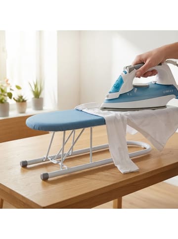 relaxdays Ärmelbrett in Blau/ Weiß – (B)52 x (H)14 x (T)12,5 cm