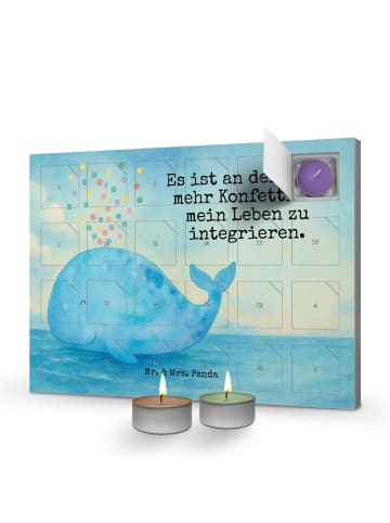 Mr. & Mrs. Panda Duftkerzen Adventskalender Wal Konfetti Design ... in Weiß