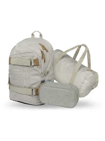 BAAGL 3-tlg. Set: Schulrucksack Skate in Grau Mist