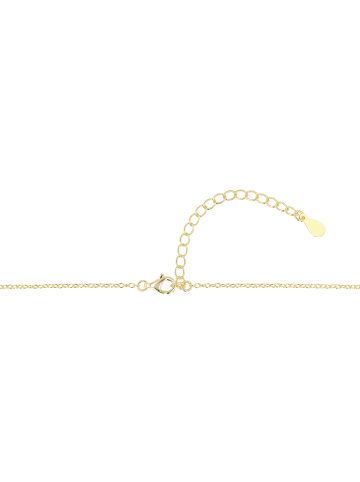 Adeliás Damen 925 Silber Halskette mit Anhänger 42 cm in gold
