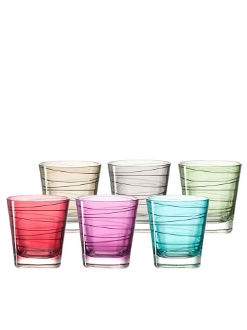LEONARDO 6er Set Trinkgläser Vario in 250 ml in bunt