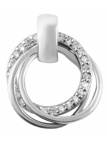 Adeliás Damen Anhänger Ringe aus 925 Silber mit Zirkonia in silber