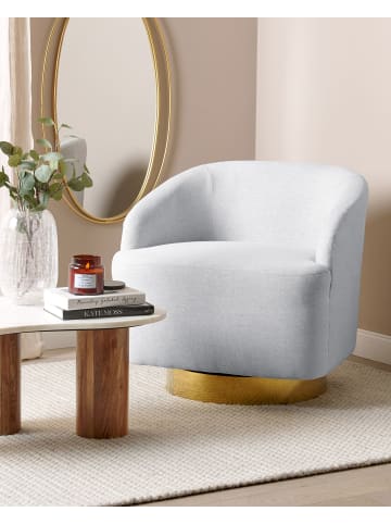 Beliani Sessel LAVIK in Grau/Gold - (W) 73 x (H) 71 x (L) 70 cm