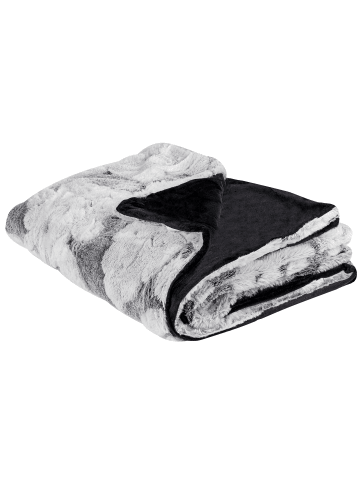 Beliani Kuscheldecke KOSI in Grau - (W) 150 x (H) 1 x (L) 200 cm