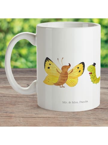 Mr. & Mrs. Panda Kaffeetasse Raupe Schmetterling ohne Spruch in Weiß
