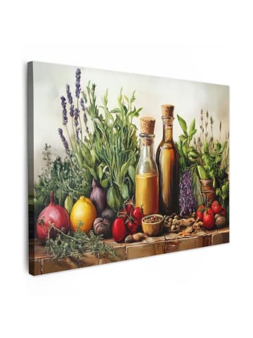 MuchoWow Leinwand bilder Kräutertisch (BxH)