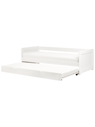 Beliani Tagesbett GRAVELINES in Weiß - (W) 96 x (H) 63 x (L) 206 cm