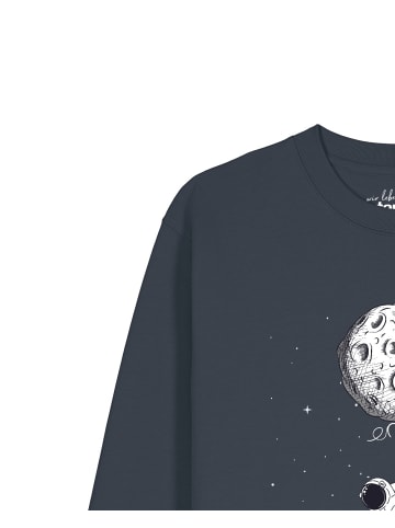 wat? Apparel Sweatshirt Funny Spaceman in India Ink Grey