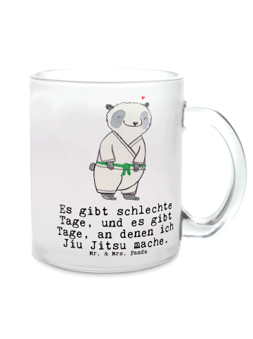 Mr. & Mrs. Panda Teetasse Panda Jiu Jitsu mit Spruch in Transparent