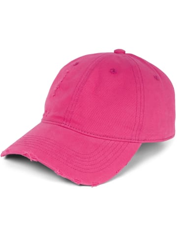 styleBREAKER Baseball Cap Used Look in Fuchsia