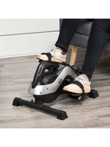 HOMCOM Mini Heimtrainer,53L x 44B x 34H cm,Schwarz+Silber