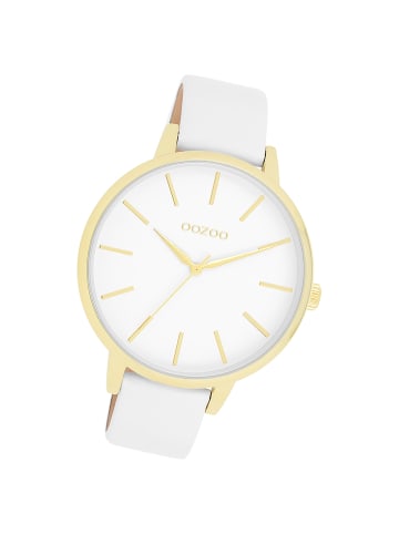 Oozoo Analog-Armbanduhr Oozoo Timepieces weiß groß (ca. 42mm)