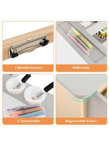 COSTWAY 6 in 1 Standtafel Set ab 3 Jahren in Grau