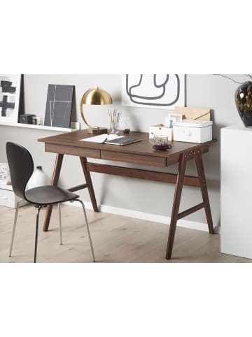 Beliani Schreibtisch SHESLAY in Braun - (W) 120 x (H) 75 x (L) 70 cm