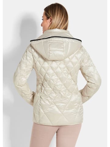 GOLDNER Kurzgröße:  Winterjacke mit Metallic-Glanz in stein