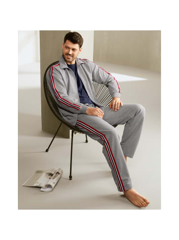 Erwin Müller Sweat Freizeitjacke in grau meliert
