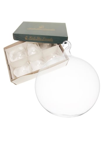 Krebs Glas Lauscha 6er-Set: Baumkugeln in Transparent