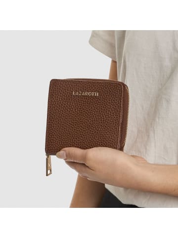 Lazarotti Bologna Leather Medium Zip-Around Geldbörse Leder 10 cm in brown