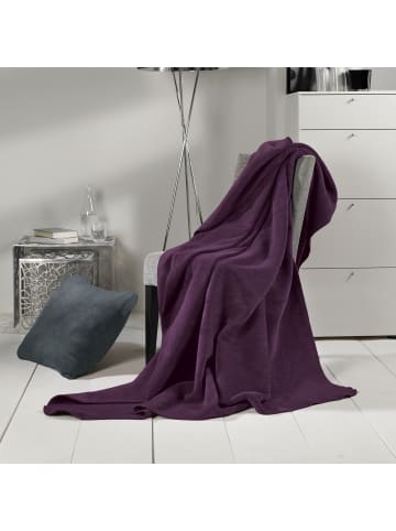 Erwin Müller Baumwolle Wohndecke in aubergine