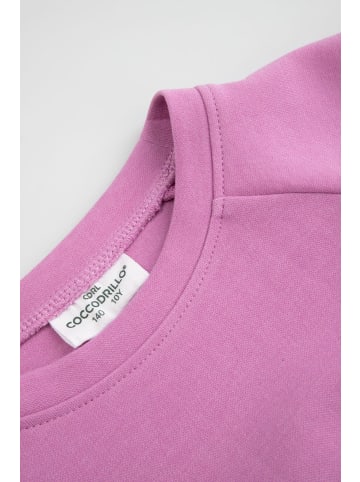 Coccodrillo Oversize-T-Shirt mit kurzen Ärmeln in gedämpftes Rosa