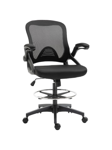 Vinsetto Bürostuhl-64L x 60B x 106-126H cm-Schwarz