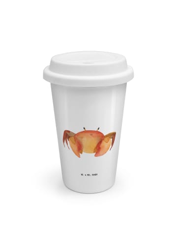 Mr. & Mrs. Panda Kaffeebecher To Go Sternzeichen Krebs ohne Spruch in Weiß