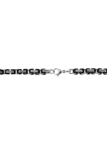 Adeliás Herren Halskette – Königskette aus Edelstahl 55 cm in silber