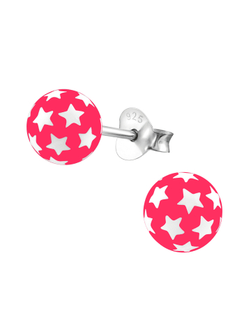 Alexander York Ohrstecker BALL STERNE pink in 925 Sterling Silber, 2-tlg.