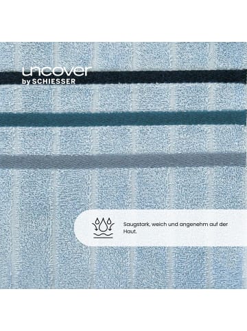 UNCOVER BY SCHIESSER Duschtuch Ohio im 2er Set in Hellblau