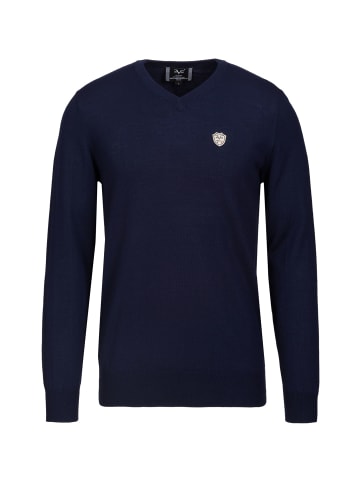 19V69 Italia by Versace V-Ausschnitt-Pullover Rocco in blau