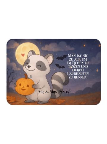 Mr. & Mrs. Panda Magnet Waschbär Kürbis Design mit Spruch in Weiß