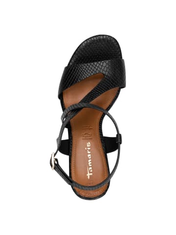 Tamaris Sandalette in BLACK STRUCT.