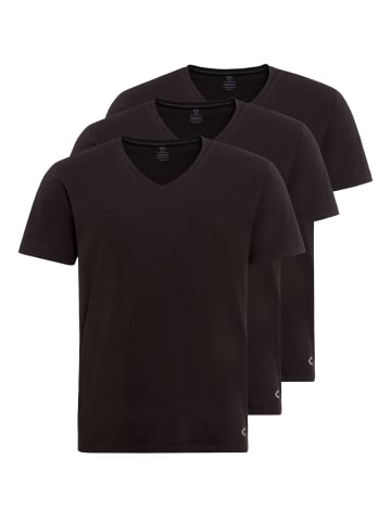 Camel Active V-Neck Unterhemd/-Shirt im 3-er Pack in Schwarz