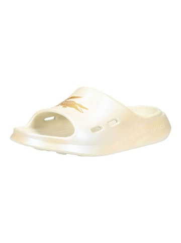 Lacoste Pantoletten in Weiß/Gold