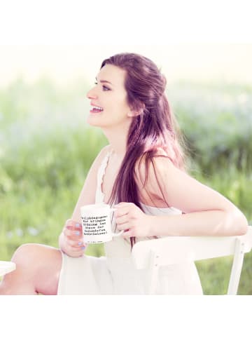Mr. & Mrs. Panda Tasse Spruch Heilpädagogin Chaosordnung mit Spruch in Weiß