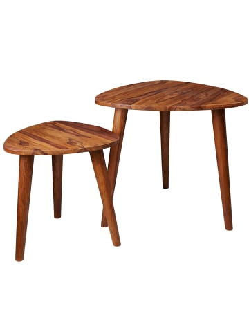 KADIMA DESIGN Beistelltisch 2er-Set | Sheesham, Massivholz