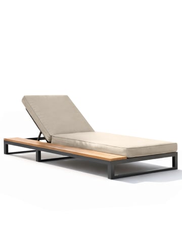 ABRIHOME Loungesessel in Beige mit Regal verstellbarer Rückenlehne, Linke Seite