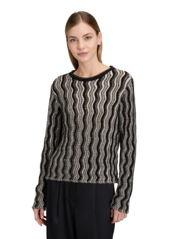 Betty Barclay Strickpullover mit Pailletten in Patch Black/Taupe