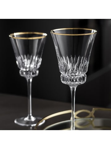 Villeroy & Boch 2er Set Weißweingläser Grand Royal Gold in 125 ml in transparent-gold