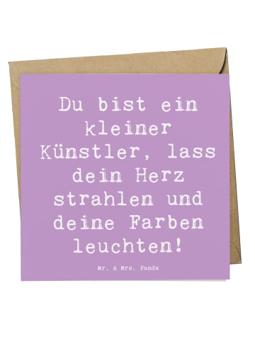 Mr. & Mrs. Panda Grußkarte Spruch Die Freude an der Kreativität ... in Lavendeltraum