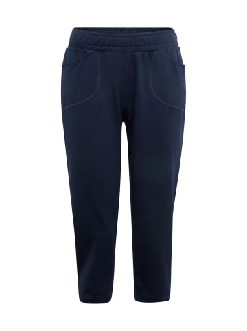 GOLDNER Kurzgröße:  Bequeme Sommerhose mit sportivem Look in marine