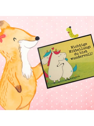 Mr. & Mrs. Panda tischpad Einhorn Mitteilung Design mit Spruch in Weiß