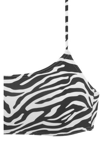 Venice Beach Bustier-Bikini-Top in schwarz-weiß
