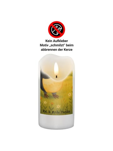 Mr. & Mrs. Panda Weihnachtskerze Pinguin Marienkäfer Design mit ... in Weiß