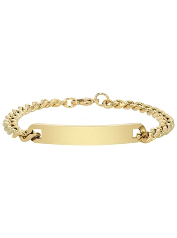 Adeliás Unisex Armband – Panzerarmband aus Edelstahl 22 cm in gold