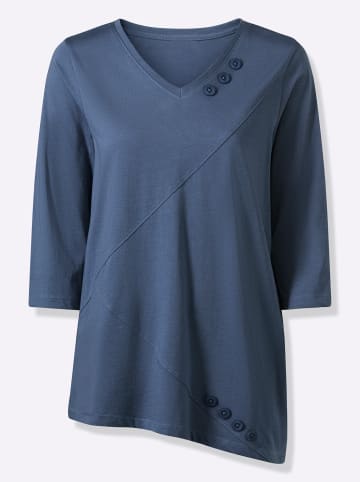 Sieh an! Longshirt in jeansblau