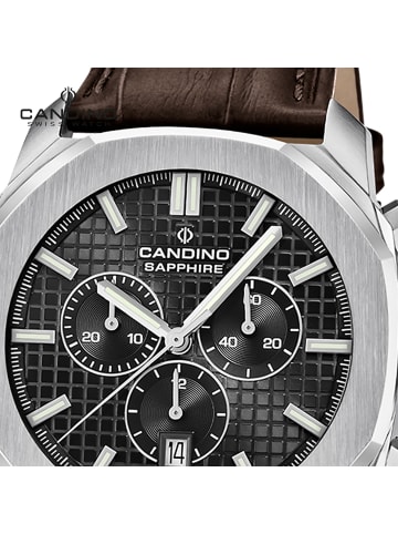 Candino Chronograph-Armbanduhr Candino Sport braun groß (ca. 44mm)