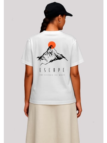 F4NT4STIC T-Shirt Oversize Escape Discover the World Mountain in off-white