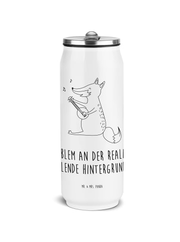 Mr. & Mrs. Panda Getränkedosen Trinkflasche Fuchs Gitarre mit Sp... in Weiß